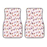 Giraffe Pattern Print Design 02 Front Car Mats