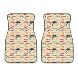 Mustache Beard Pattern Print Design 03 Front Car Mats