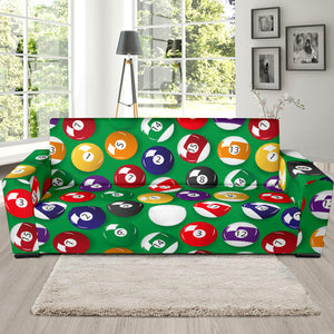 Billiard Ball Pattern Print Design 02 Sofa Slipcover
