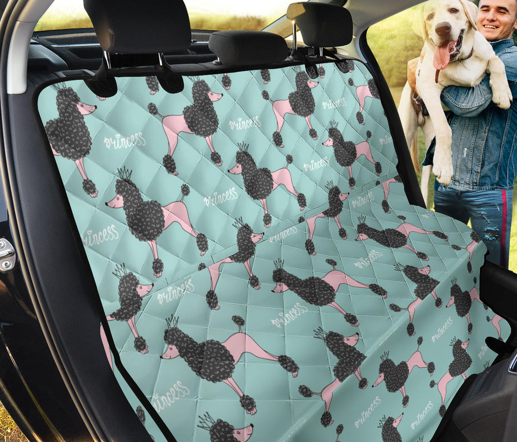 Poodle Dog Green Background Dog Car Seat Covers