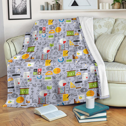 Math Pattern Print Design 04 Premium Blanket