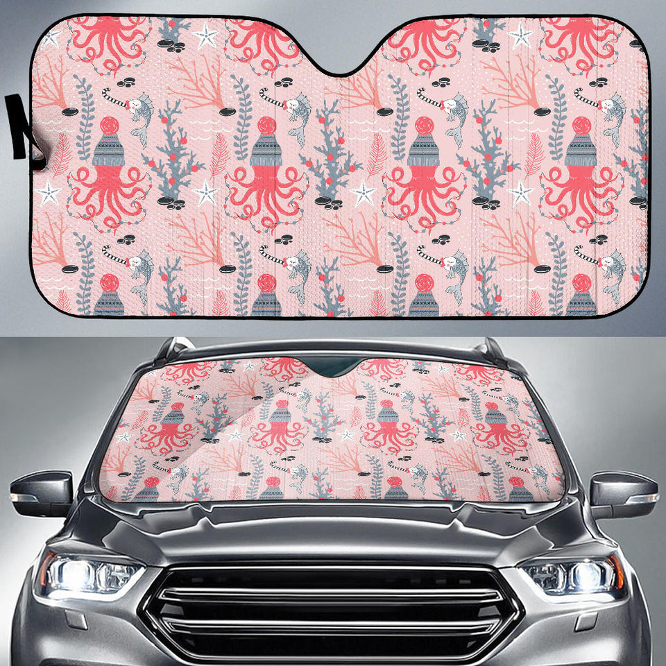 Octopus Winter Hat Garland Fish Candy Seaweed Coral Starfish Car Sun Shade
