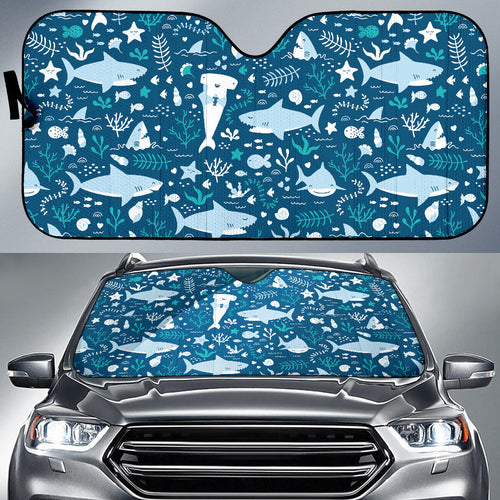 Cute Shark Pattern Car Sun Shade