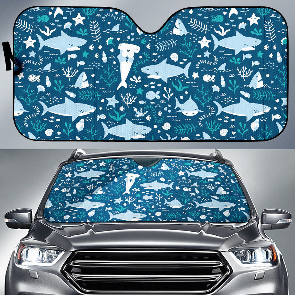 Cute Shark Pattern Car Sun Shade