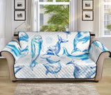 Watercolor dolphin pattern Sofa Cover Protector