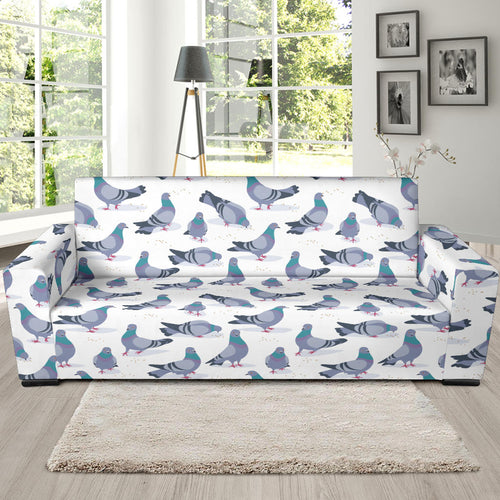 Pigeon Pattern Print Design 03  Sofa Slipcover
