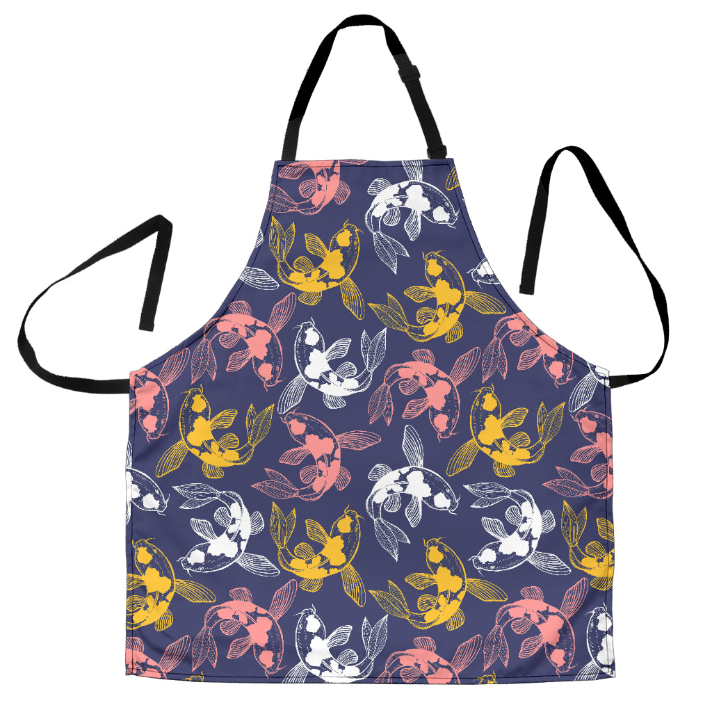 Koi Fish Carp Fish Pattern Adjustable Apron