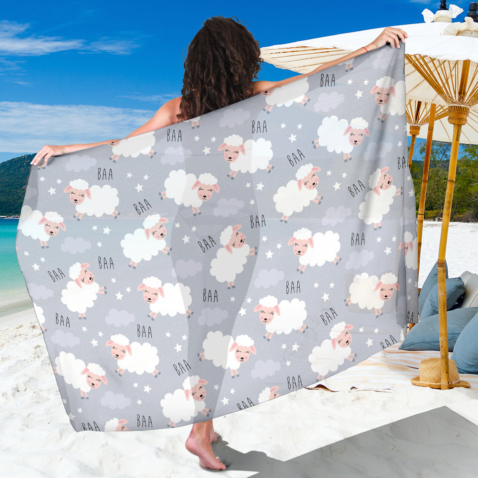 Sweet Dreams Sheep Pattern Sarong