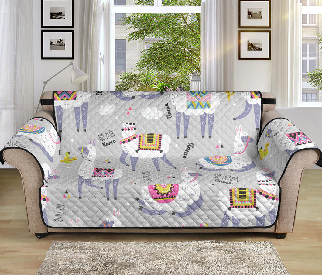 Cute Llama Alpaca pattern Sofa Cover Protector