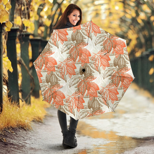 Cocoa Beans Cocoa Tree Pattern Umbrella