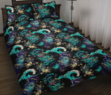 Dragon sea wave pattern Quilt Bed Set