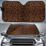 Coffee Bean Pattern Car Sun Shade