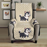 Cute Siberian Husky Chair Cover Protector