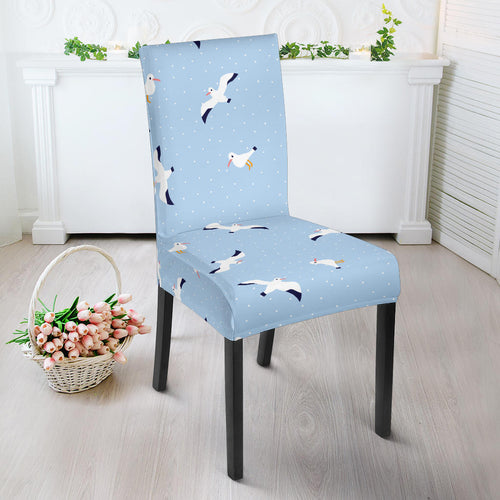 Seagull Pattern Print Design 02 Dining Chair Slipcover