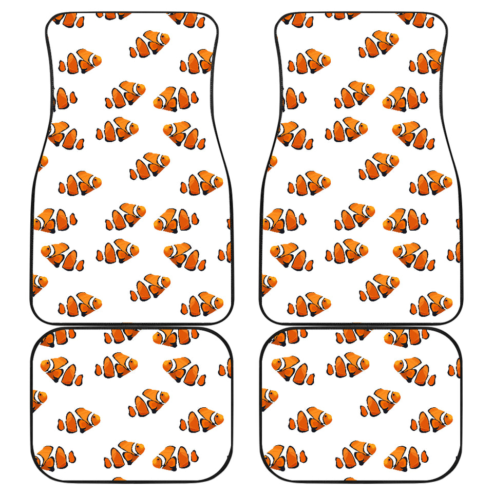 Clown Fish Pattern Print Design 03 Front and Back Car Mats