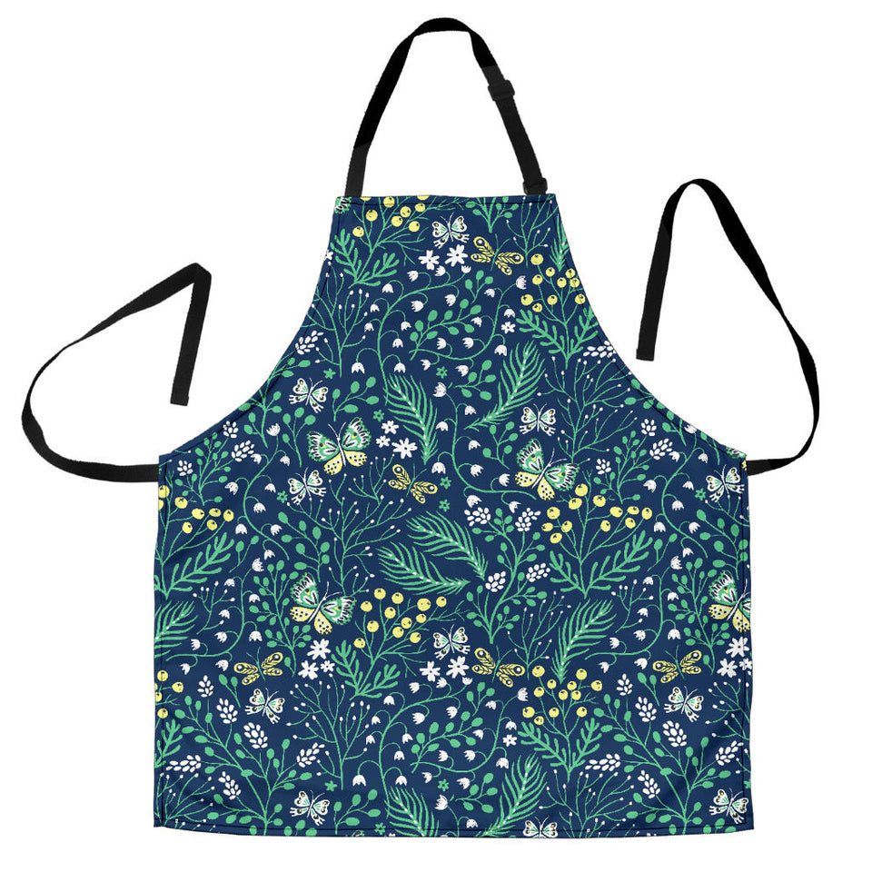 Butterfly Leaves Pattern Adjustable Apron