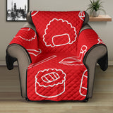 sushi pattern red background Recliner Cover Protector