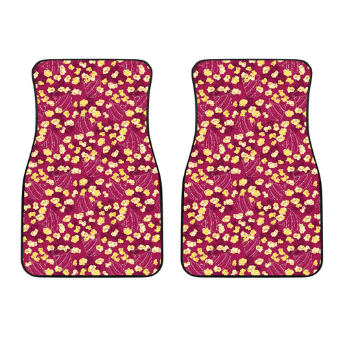 Popcorn Pattern Print Design 02 Front Car Mats