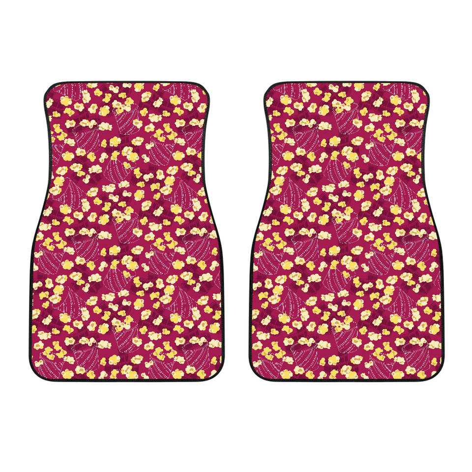 Popcorn Pattern Print Design 02 Front Car Mats