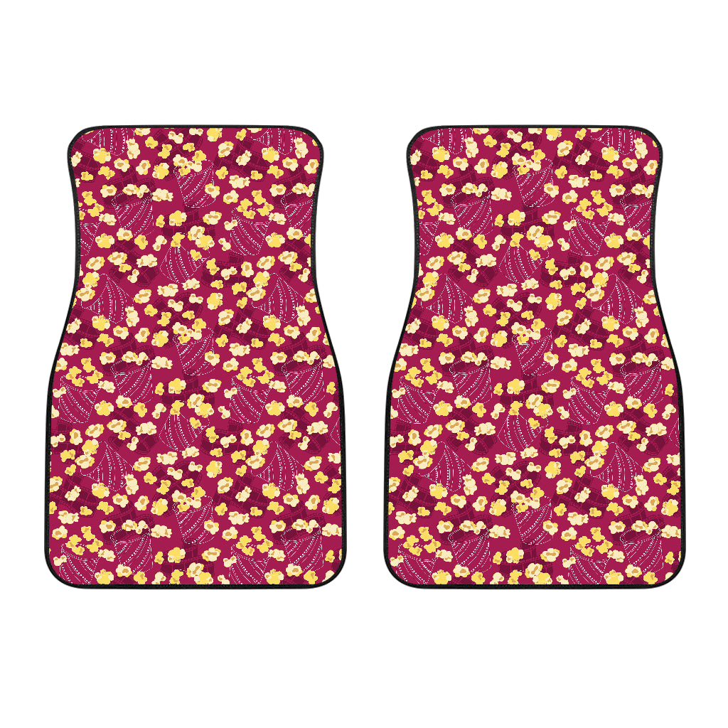 Popcorn Pattern Print Design 02 Front Car Mats