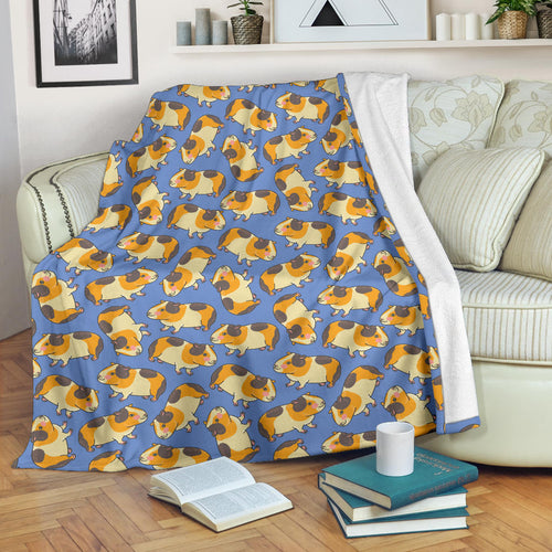 Guinea Pig Pattern Print Design 02 Premium Blanket