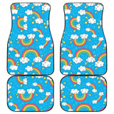Rainbows Sky Clouds Pattern Front And Back Car Mats