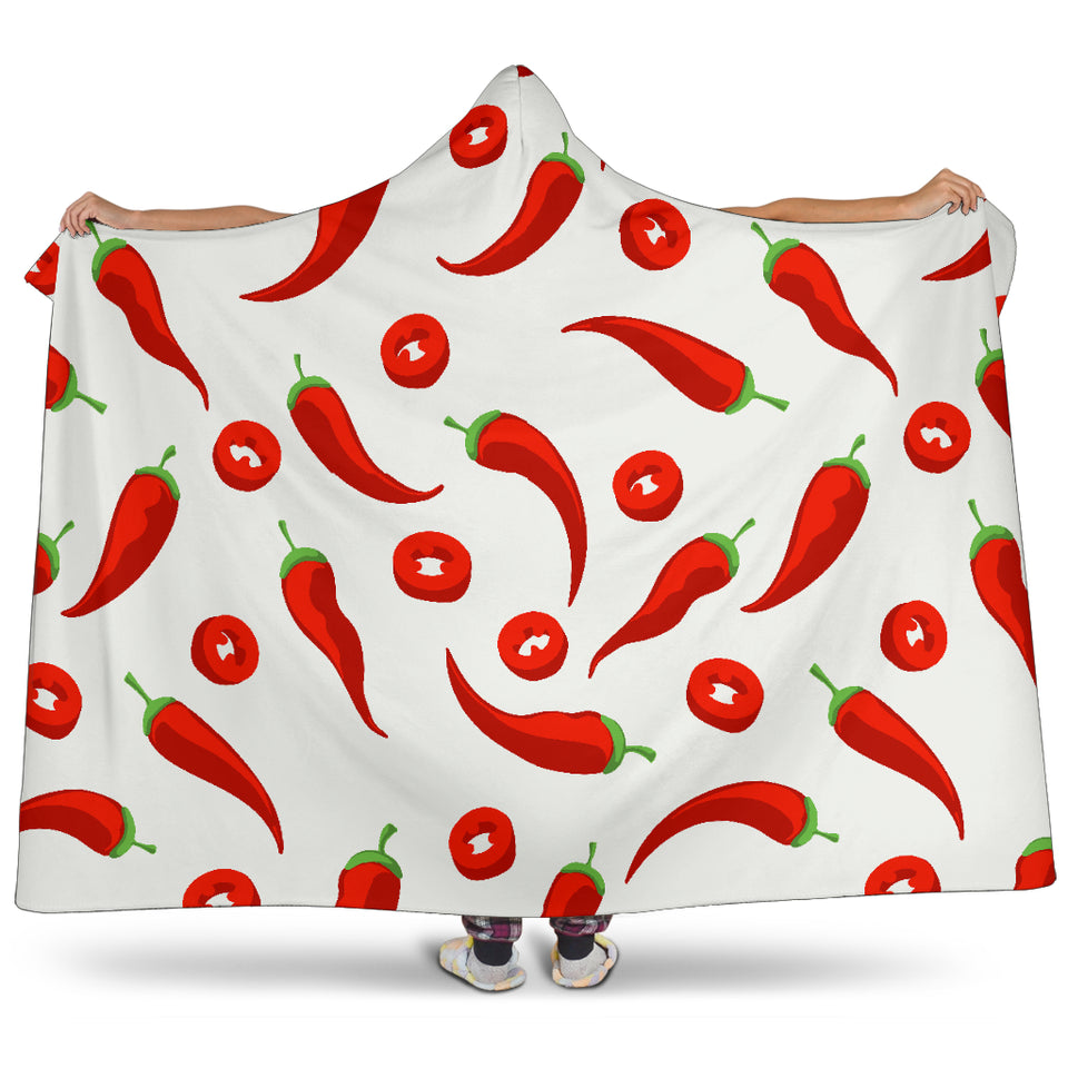 Chili Pattern Hooded Blanket