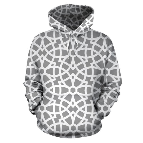 Arabic Gray Pattern Men Women Pullover Hoodie