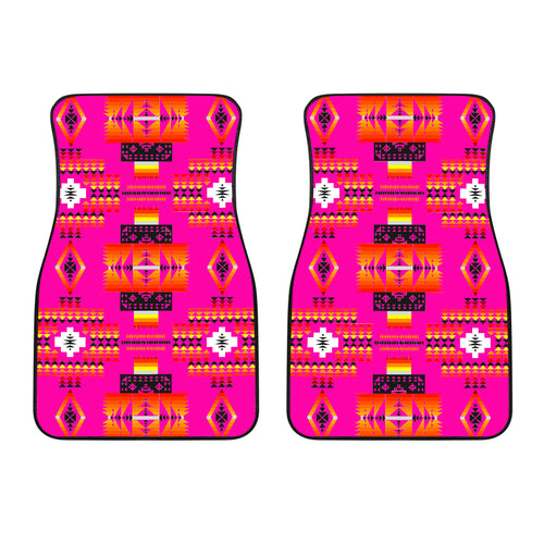 Seven Tribes Pink Front Car Mats (Set Of 2)