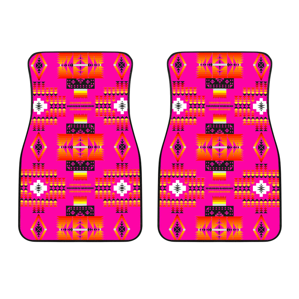 Seven Tribes Pink Front Car Mats (Set Of 2)