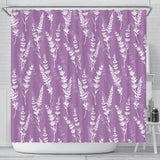 Lavender Flowers Purple Pattern Shower Curtain Fulfilled In US