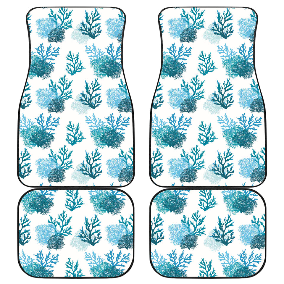Coral Reef Pattern Print Design 04 Front and Back Car Mats