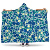 Blueberry Design Pattern Hooded Blanket