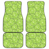 Slices Of Lime Pattern Front And Back Car Mats