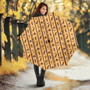 Egypt Hieroglyphics Pattern Print Design 02 Umbrella