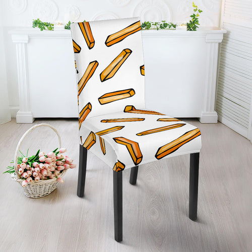 French Fries Potato Pattern Dining Chair Slipcover