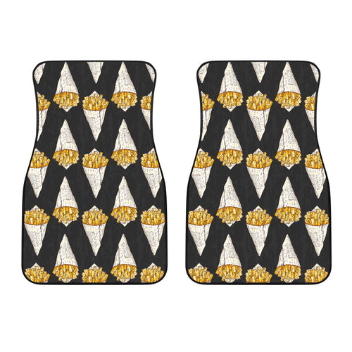 French Fries Dark Background Front Car Mats