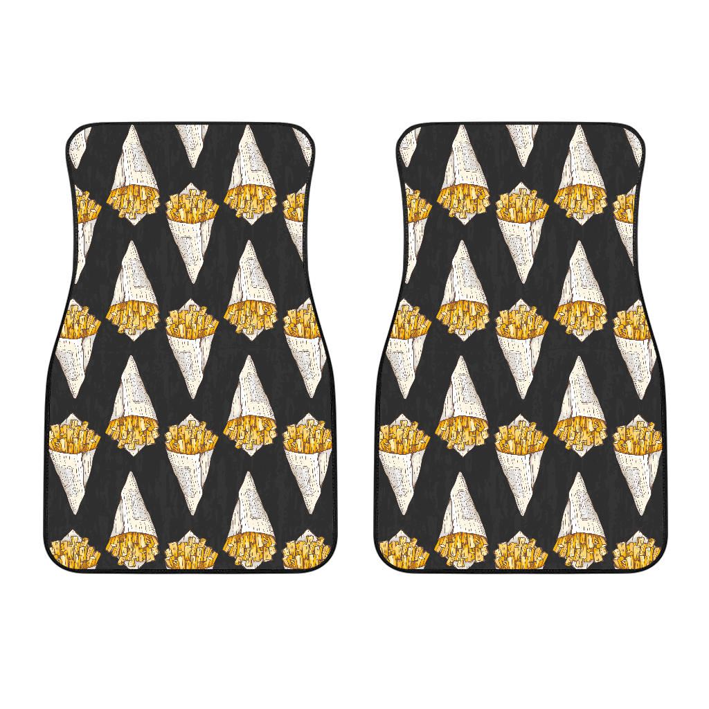 French Fries Dark Background Front Car Mats