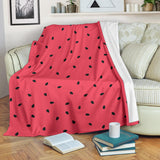 Watermelon Texture Background Premium Blanket
