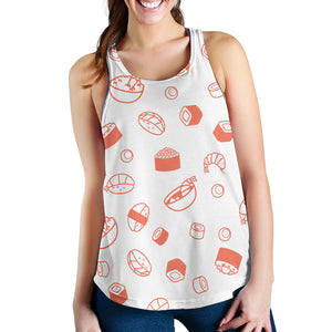 Sushi pattern Women Racerback Tank Top