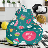 Snowman Bird Decorative Elements Christmas Pattern Bean Bag Cover