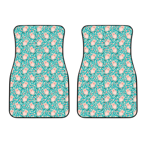 Pig Pattern Print Design 01 Front Car Mats