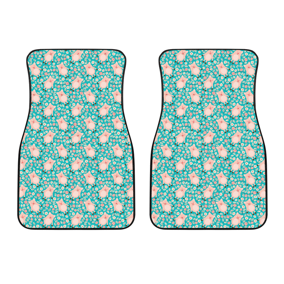 Pig Pattern Print Design 01 Front Car Mats