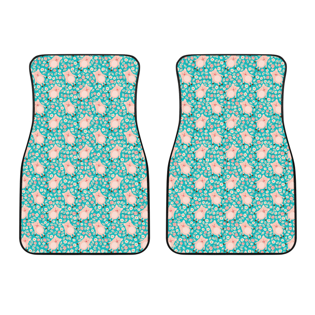 Pig Pattern Print Design 01 Front Car Mats