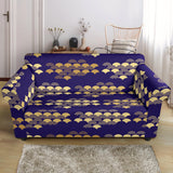 Beautiful Japanese Fan Pattern Loveseat Couch Slipcover