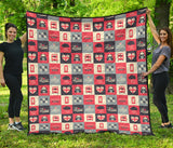 British Pattern Print Design 05 Premium Quilt