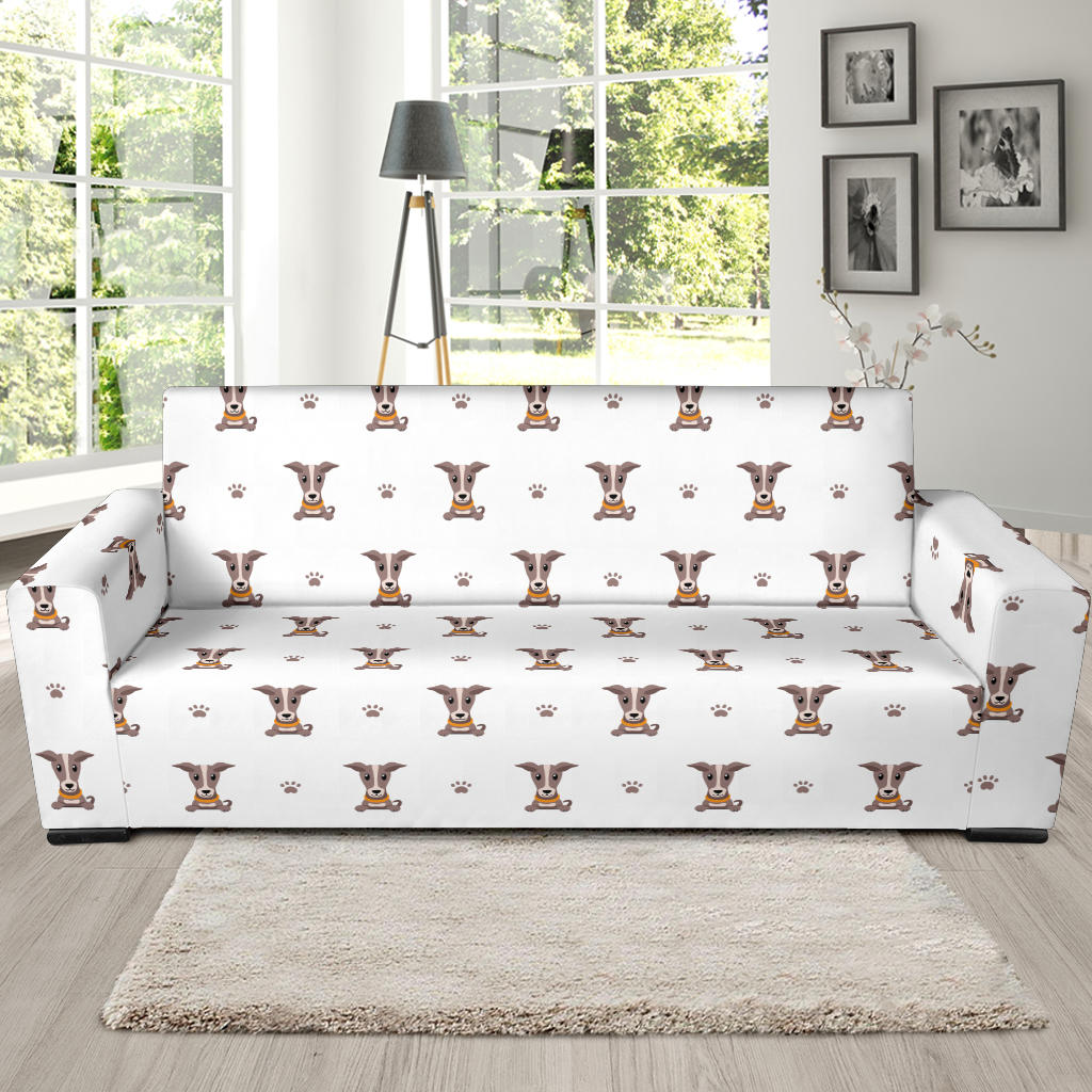 Greyhound Pattern Print Design 05 Sofa Slipcover
