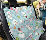 Cute Snowman Snowflake Pattern Dog Car Seat Covers