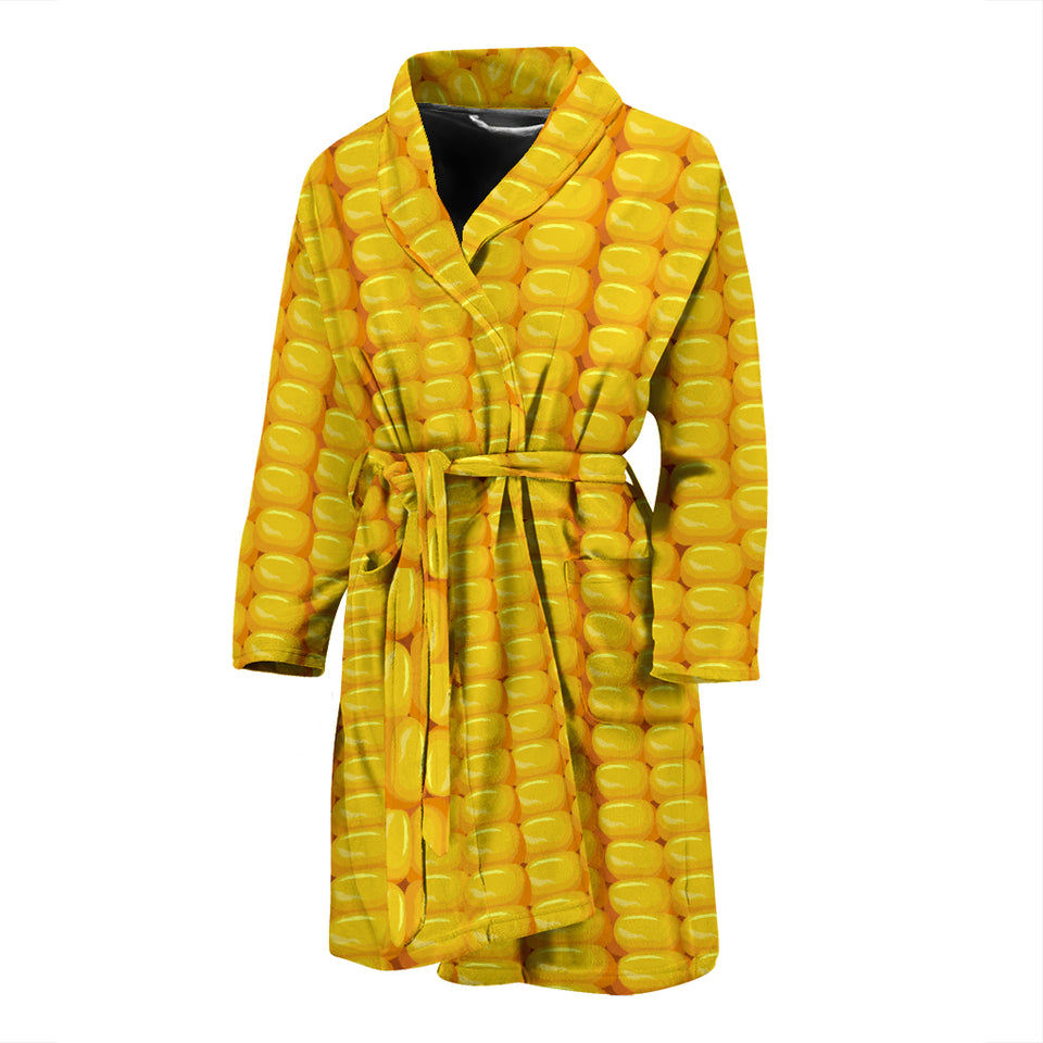 Corn Pattern Print Design 04 Men's Bathrobe