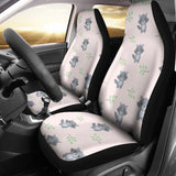 Cute Raccoons Leaves Pattern  Universal Fit Car Seat Covers